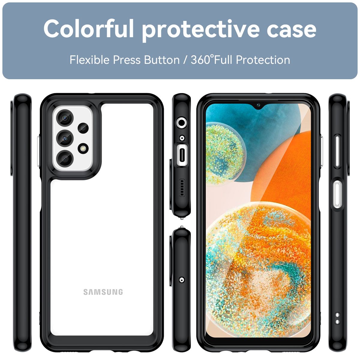 Galaxy A23 Shockproof Candy Clear Cover
