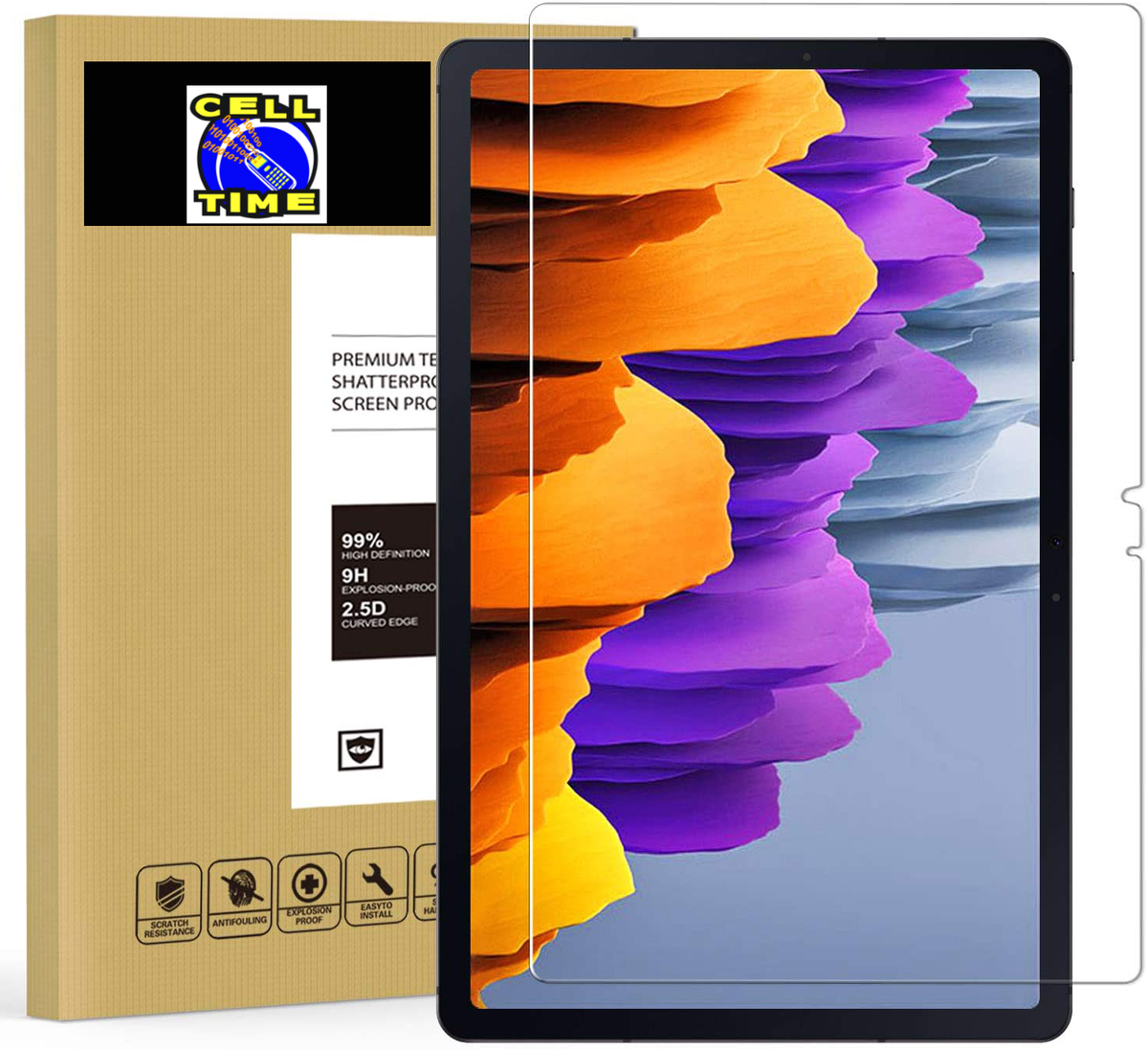 CellTime Tempered Glass Screen Guard for Galaxy Tab S7 (11") (T870 / T875)