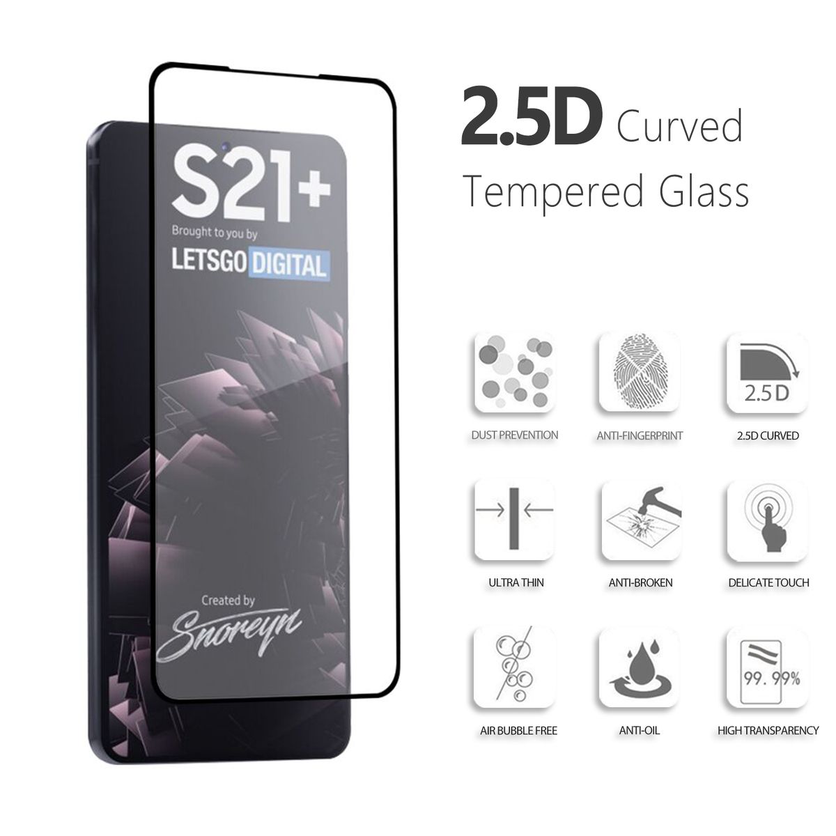 CellTime™ Full Tempered Glass Screen Guard for Galaxy S21 Plus