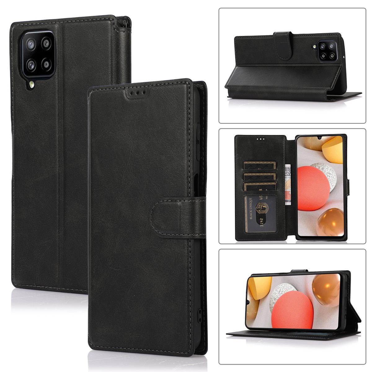 CellTime Galaxy A12 Flip Cover with Card Slots