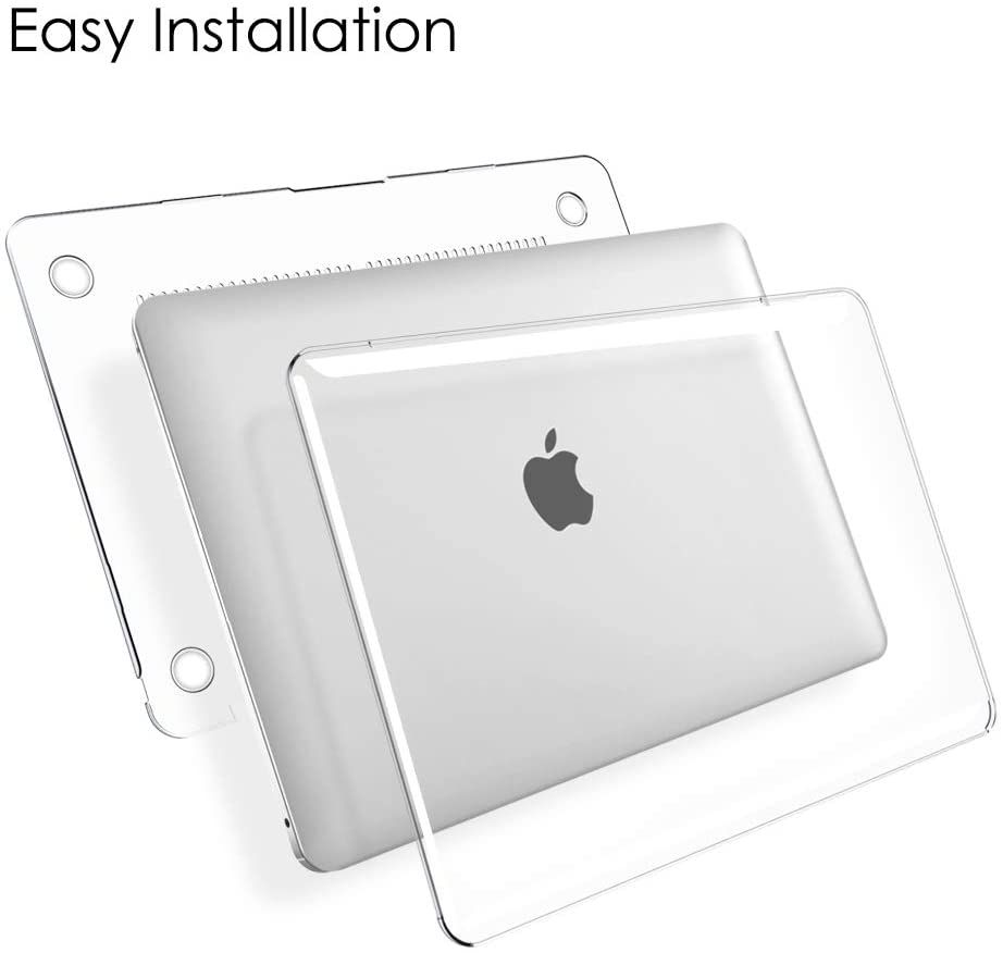 BlueSwan Compatible With MacBook Air 13 Inch Case 2018-2021 Release Model M1 A2337/A2179/A1932 With Touch ID, Protection Hard Case &Keyboard Cover&Mini Storage Bag, Clear