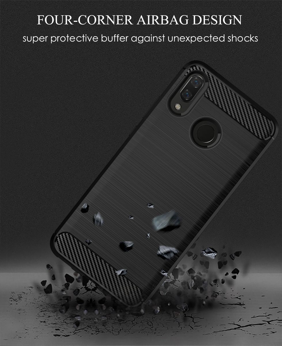 CellTime Huawei Y8s 2020 Shockproof Carbon Fiber Design Cover
