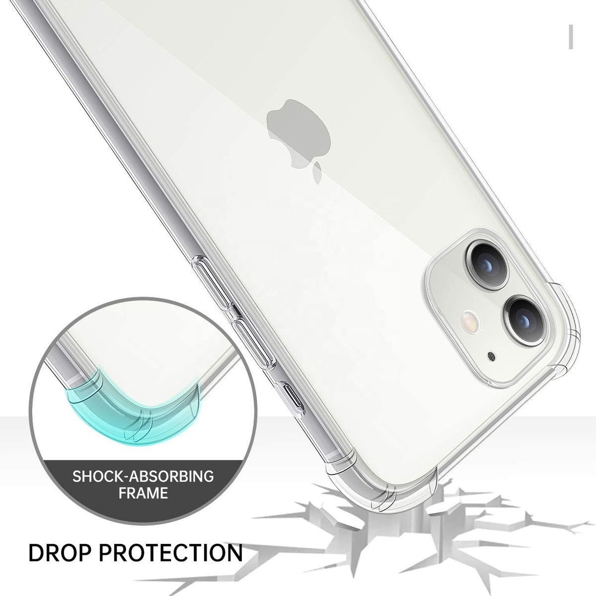 CellTime™ iPhone 12 Mini Clear Shock Resistant Armor Cover