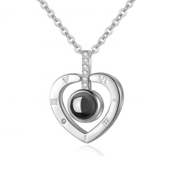 Diva I Love You Necklace with 100 Languages I Love You Eye